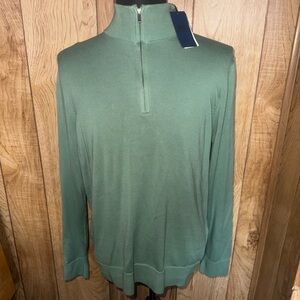 Men's Green Half-Zip Sweater